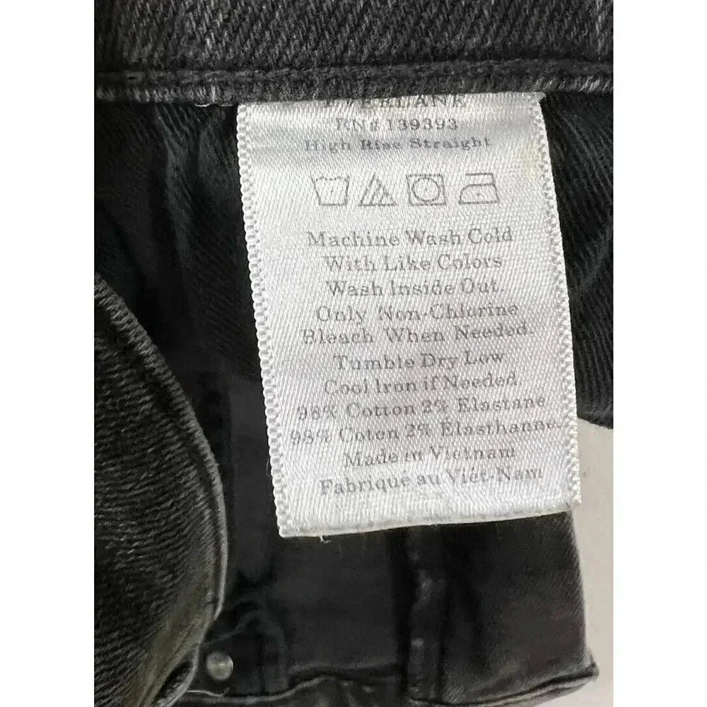 Everlane The High Rise Straight Leg Jeans Women's Size 23 Gray Wash - Picture 4 of 8